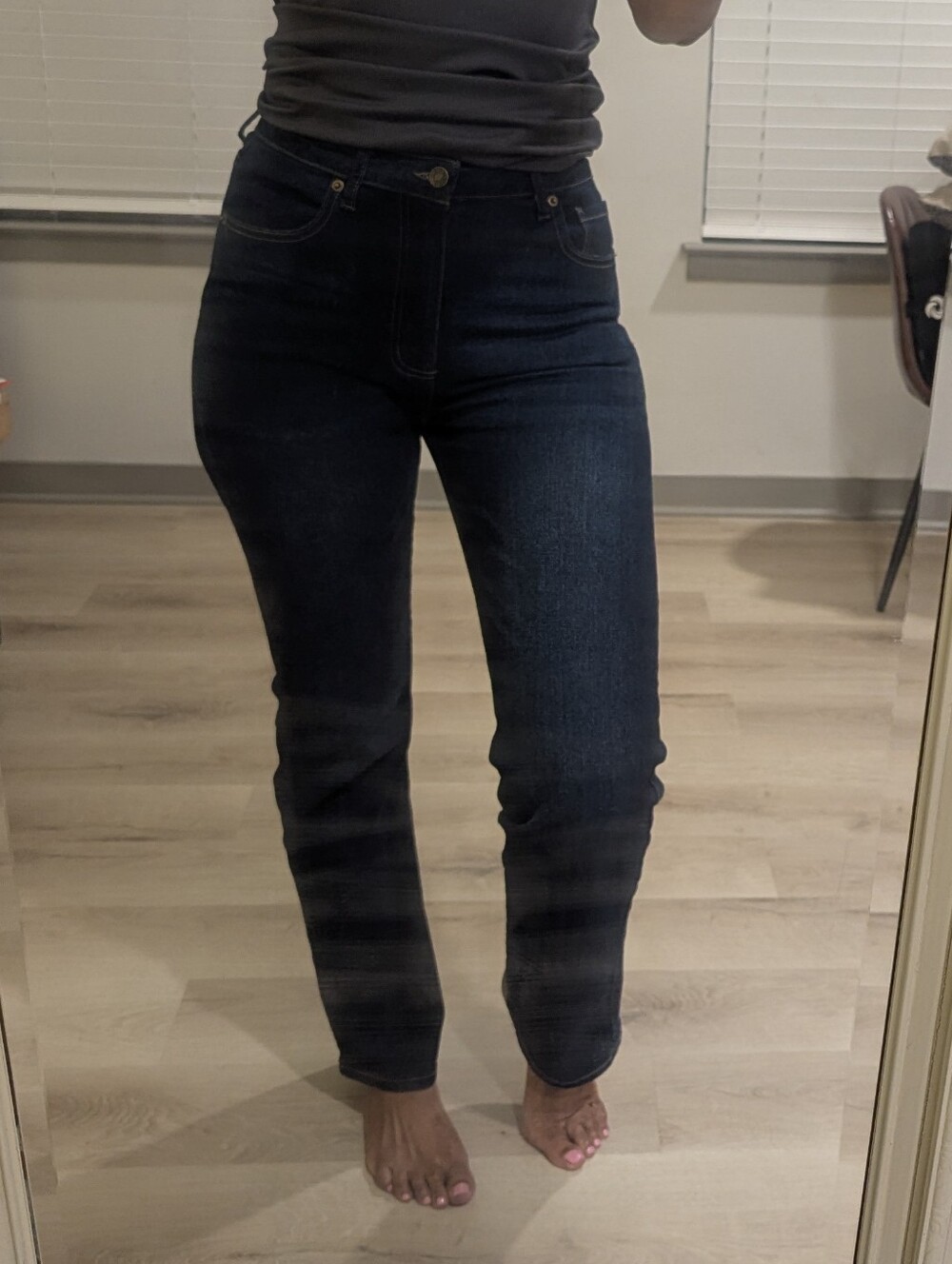 High-Rise Dark Wash Jeans